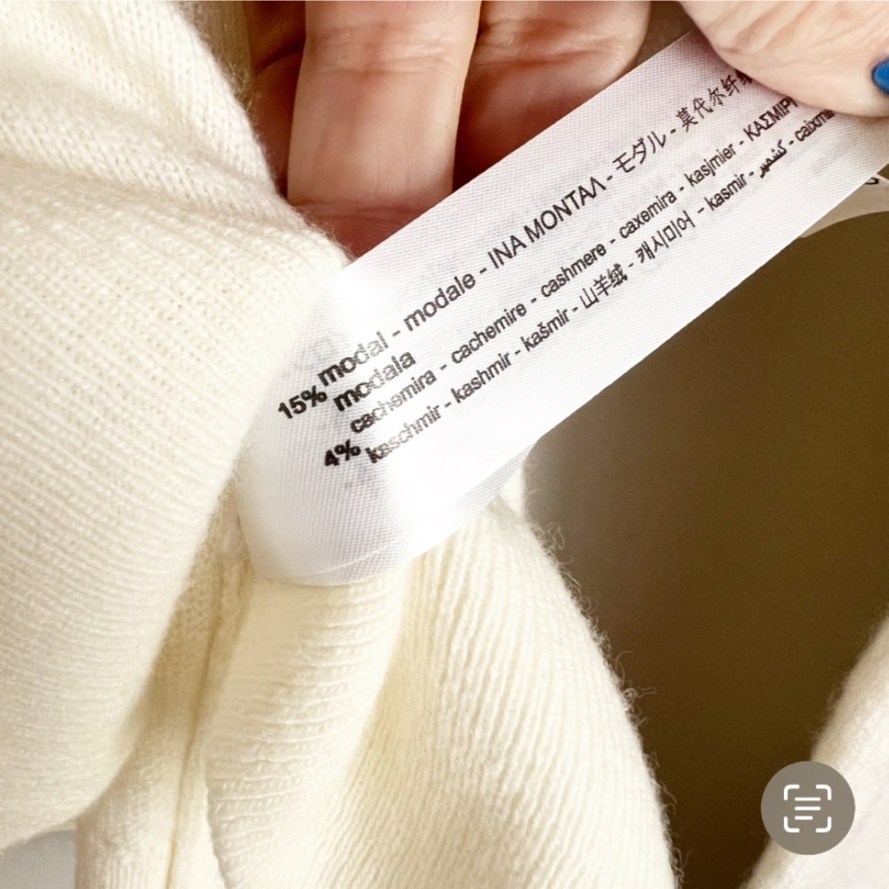 Zara cashmere Wool sweater Jumper Brand New medium collar work office cozy - Picture 4 of 4